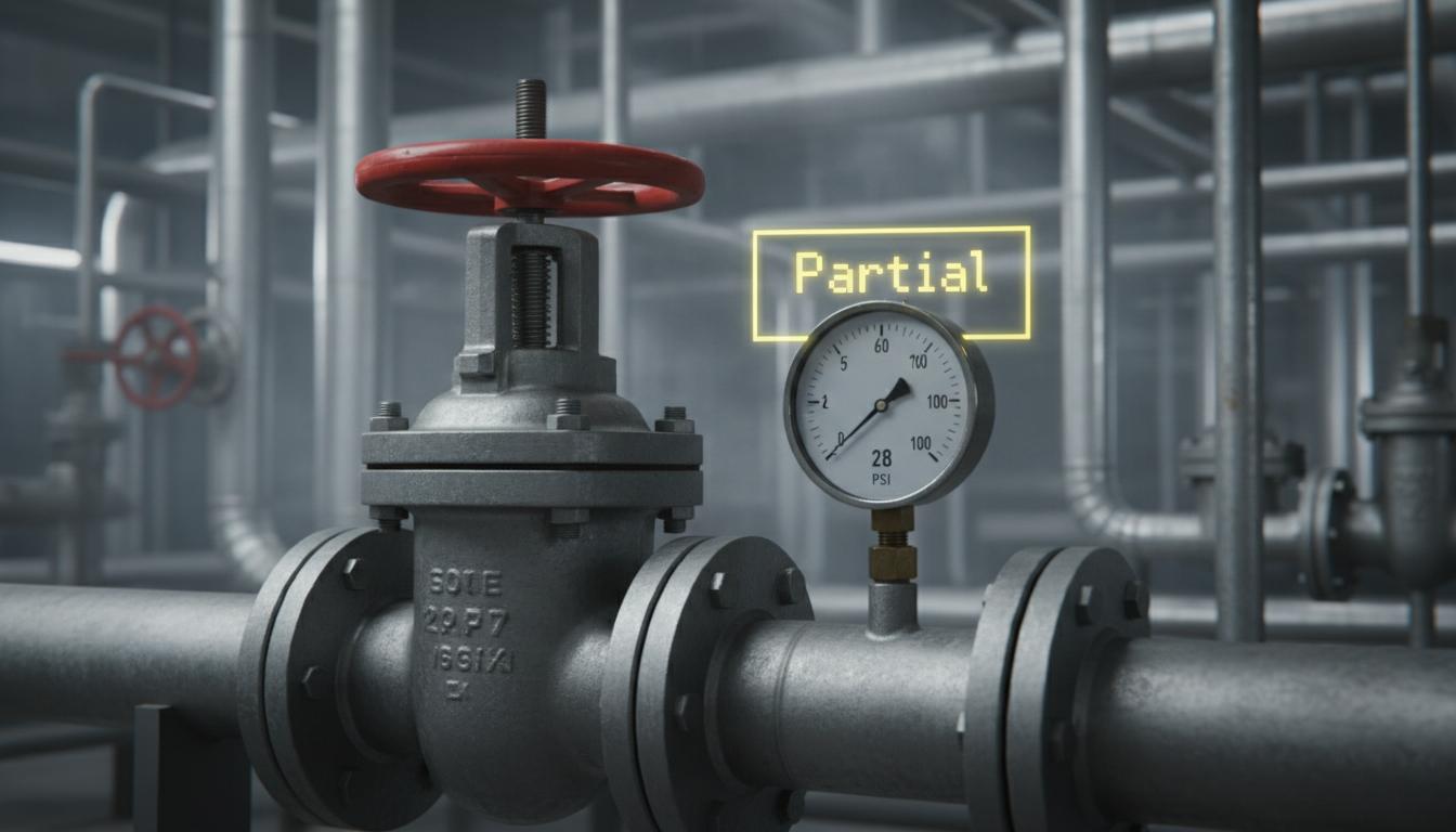 ตรวจสอบสถานะวาล์ว